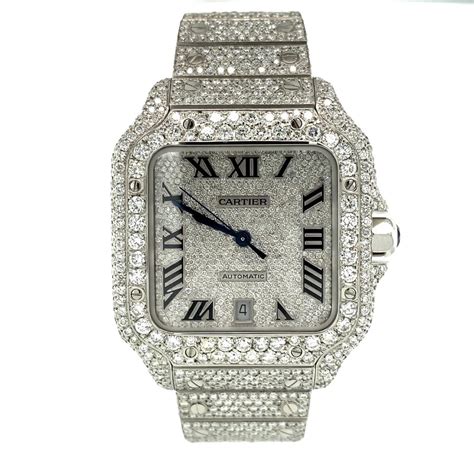 all diamond cartier watch|cartier all diamond watch price.